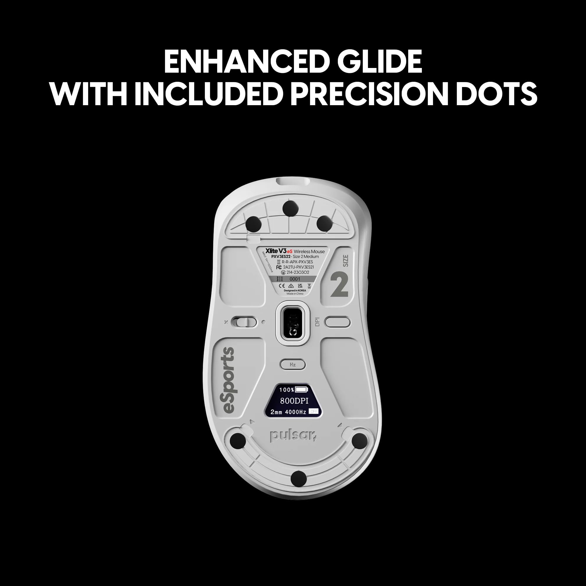 Pulsar Superglide Glass Gaming Mouse Pad v2 Superfície de vidro de