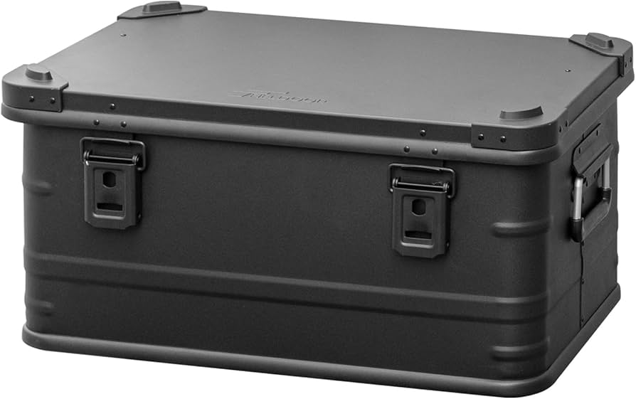 Amazon.co.jp: FIELDOOR アルミ コンテナ ボックス 蓋付き 【マット