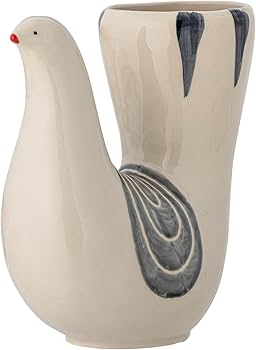 Amazon.co.jp: Bloomingville鳥モチーフの青い釉薬が美しいフラワー