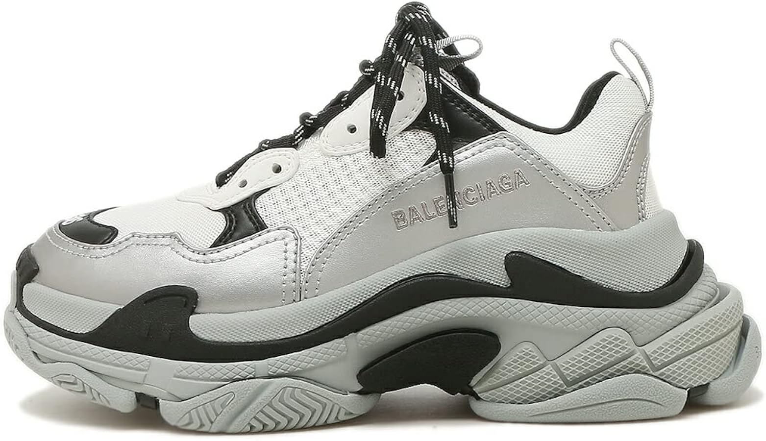 Amazon | [バレンシアガ]スニーカー 靴 トリプル S ロゴ グレー