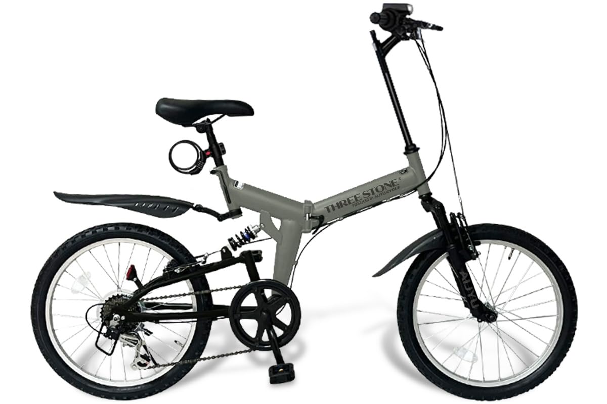 Amazon | THREE STONE 折りたたみ自転車 自転車 20インチ AJ-01 MTB
