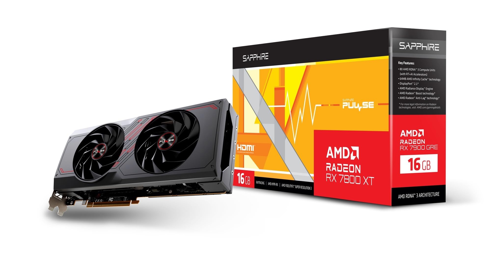 Amazon.co.jp: SAPPHIRE PULSE Radeon RX 7800 XT GAMING 16GB GDDR6 2