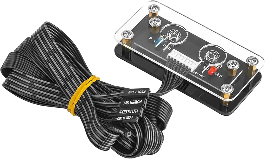 Amazon.co.jp: PCケース用 電源ボタン PC電源代替えボタン 接触不良時