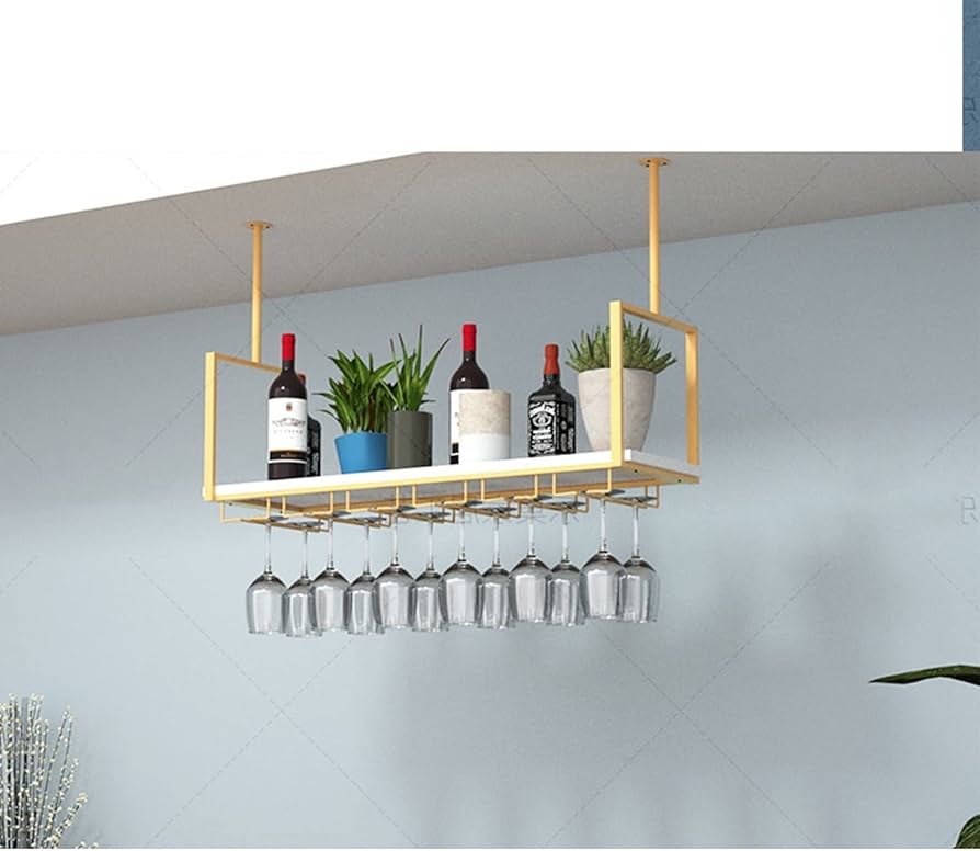 Amazon.co.jp: 吊り下げワイングラスラック-ワインラック吊り棚吊り