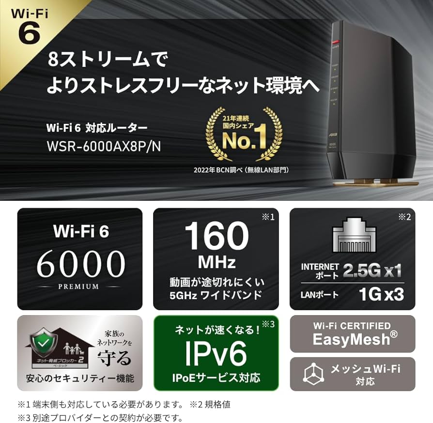 Amazon | 【Amazon.co.jp限定】 バッファロー WiFi 無線LAN Wi-Fi 6