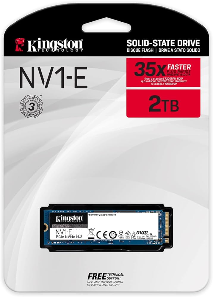 Amazon | キングストンテクノロジー Kingston SSD NV1-E 2000GB 2TB M