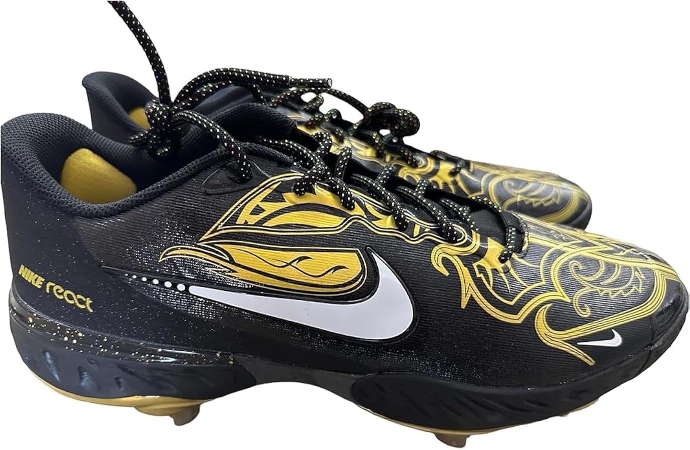 Amazon.com | Nike Alpha Huarache Elite 3 Low Black Metallic Vivid