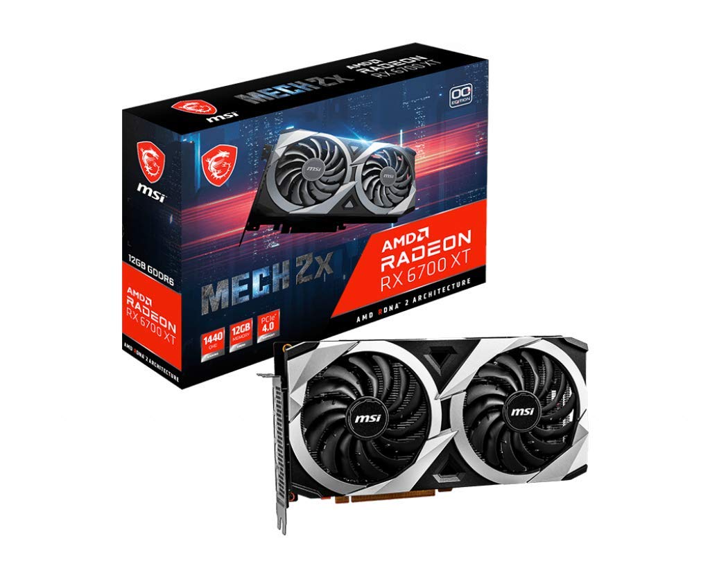 Amazon.com: MSI Radeon RX 6700 XT MECH 2X 12G OC Gaming Graphics