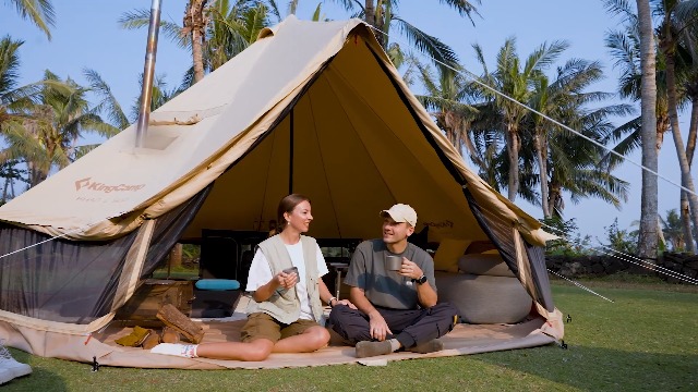 Amazon | 【2026新登場】KingCamp ベルテント 4m 大型 冬用 ポリ