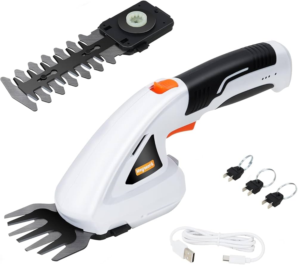 Amazon | Heywork 一台二役 3.6V充電式 コードレス芝生バリカン 生垣