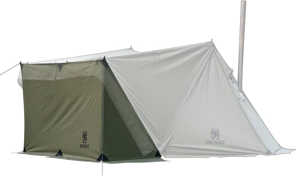 Amazon | OneTigris 焚き火陣幕 テント前幕 TC素材 目隠し 多機能風よ