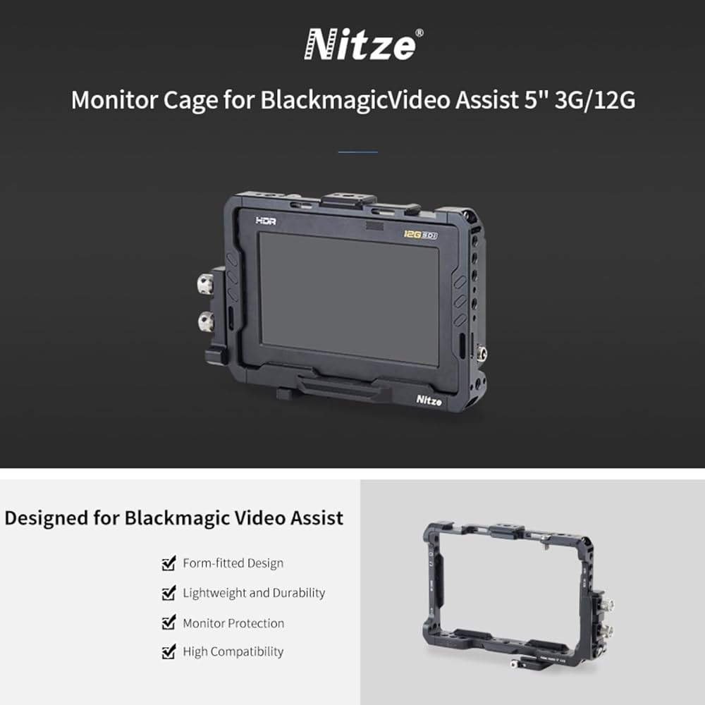 Amazon | Blackmagic Video Assist 5インチ 12G / 3G用モニターケージ