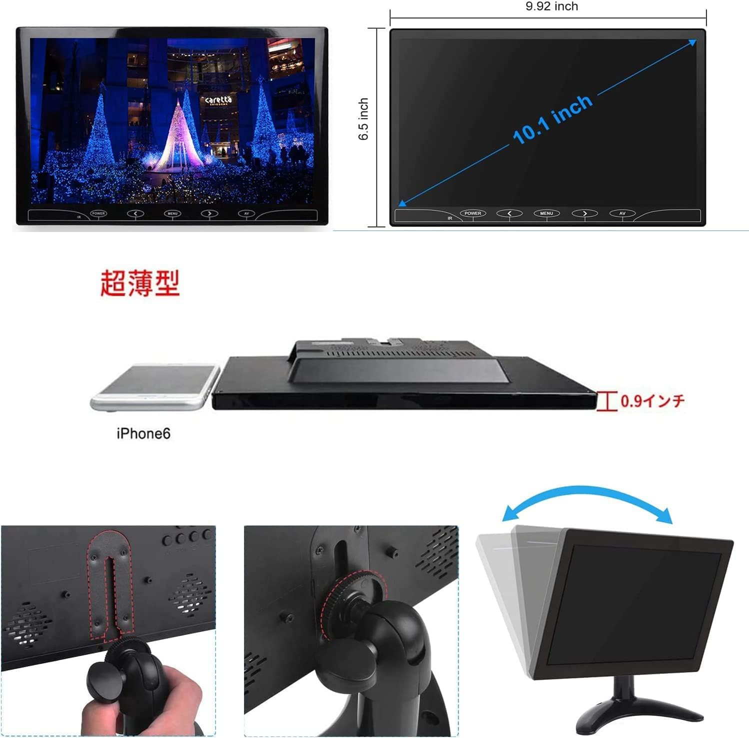 Amazon.co.jp: BEYI 10.1インチ液晶 小型 IPSモニター、 超薄 1024×600
