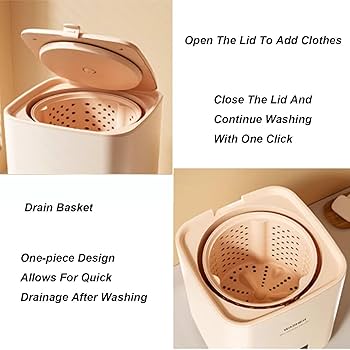 Amazon.co.jp: 小型洗濯機 脱水機能付き バケツ洗濯機 バケツ