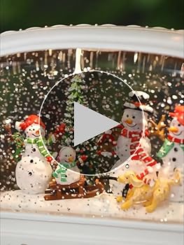 Amazon.co.jp: クリスマス飾り オルゴール スノードーム 図書型 音楽