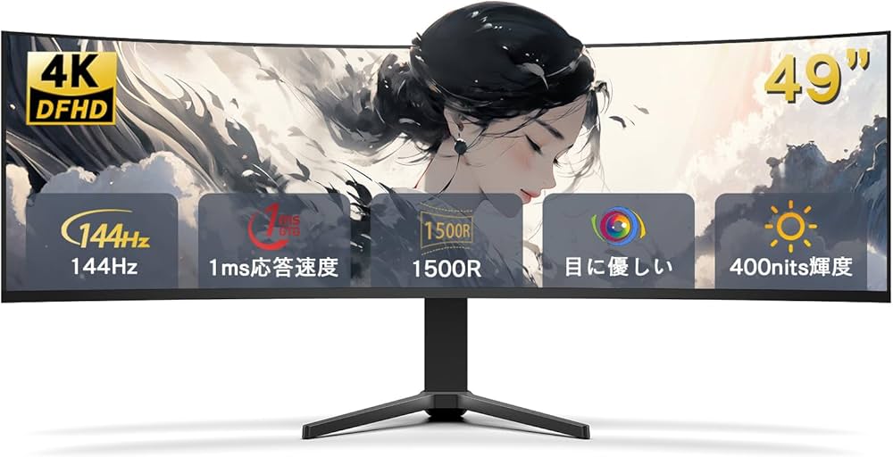 Amazon.co.jp: Wingame ゲーミングモニター スピーカー内蔵 スーパー