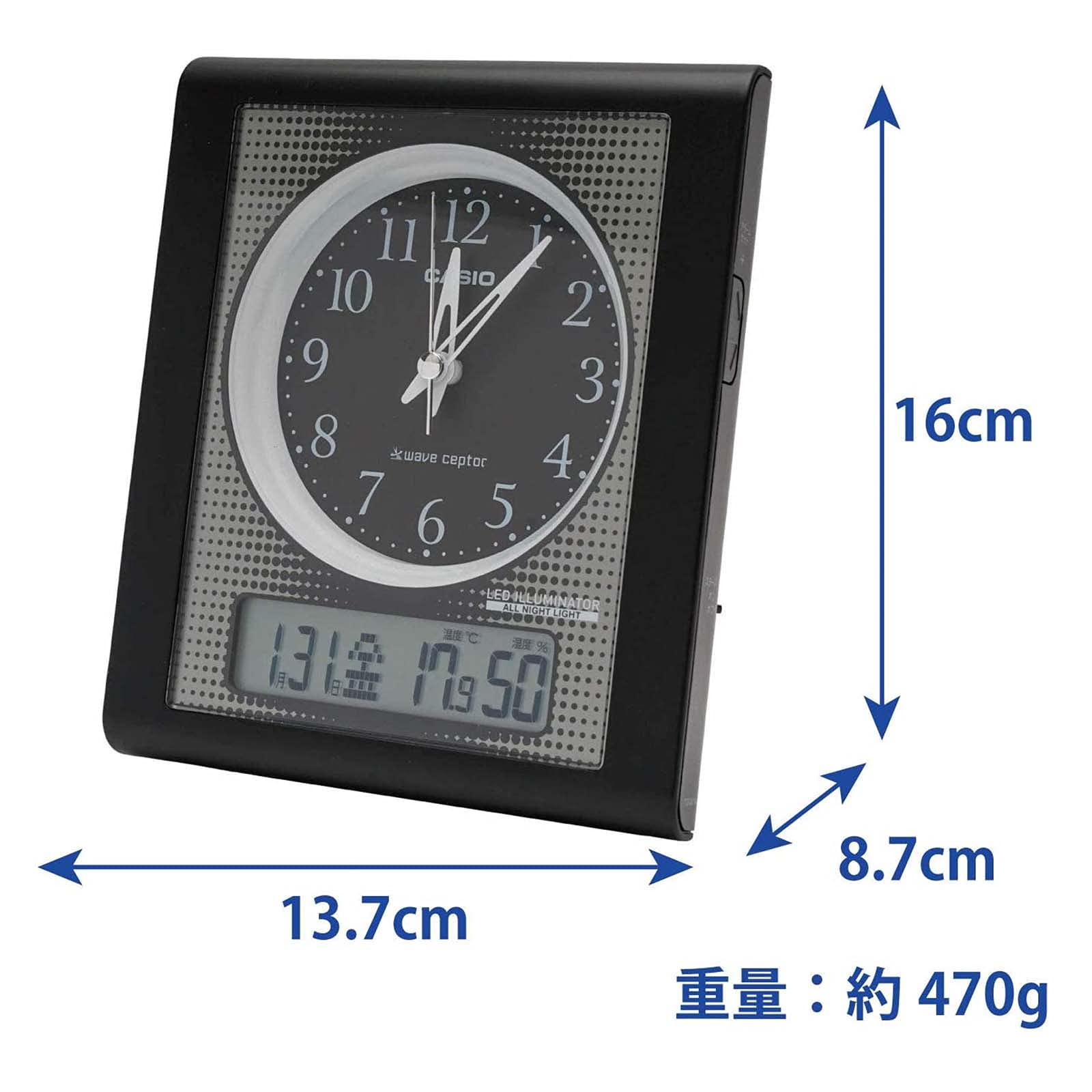 Amazon.co.jp: CASIO(カシオ) 目覚まし時計 電波 アナログ 常時点灯