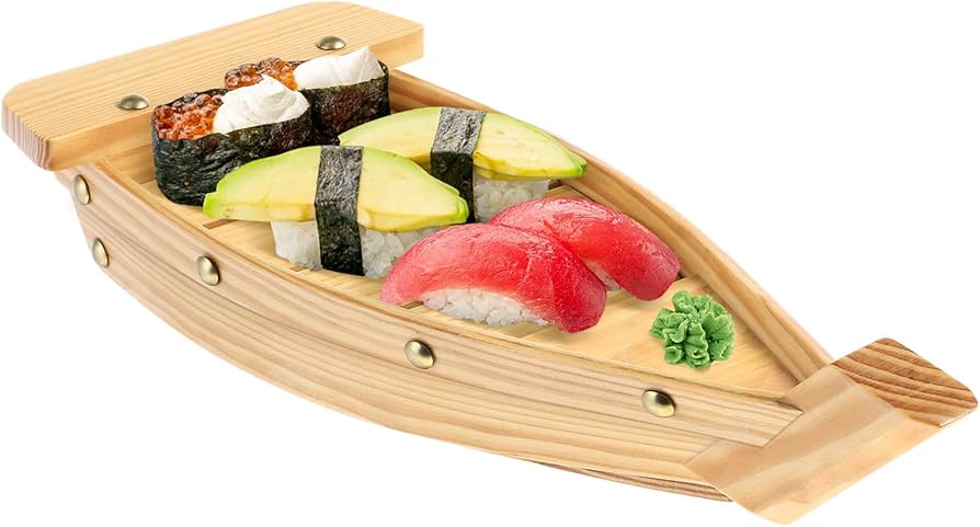Amazon.co.jp: ledmomo 木製舟盛り器 尺一舟 一人前用 和食盛台 刺身盛