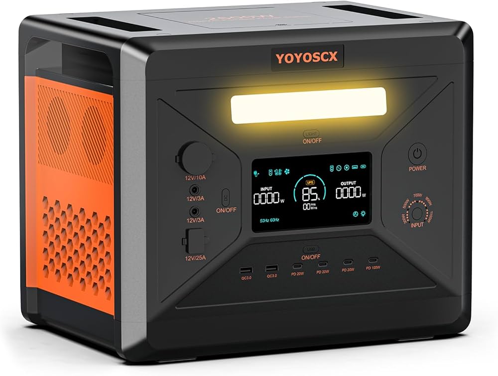 Amazon.co.jp: YOYOSCX G2500 ポータブル電源 大容量 長寿命 リン酸鉄