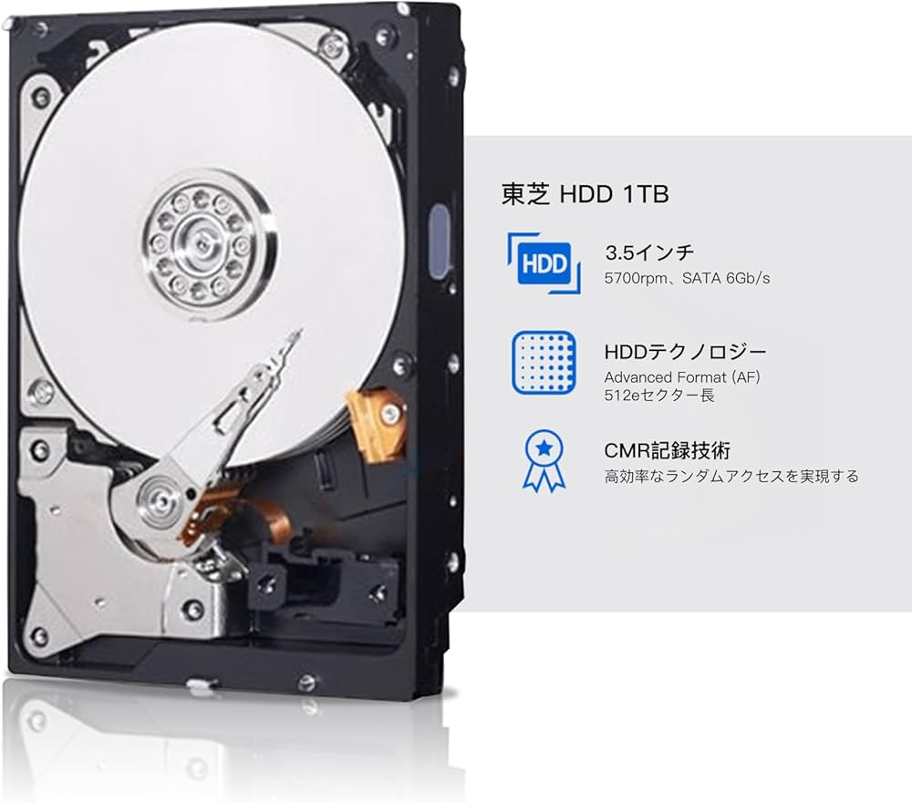 Amazon | 【整備済み品】 東芝 HDD 1TB, 3.5インチ 内蔵