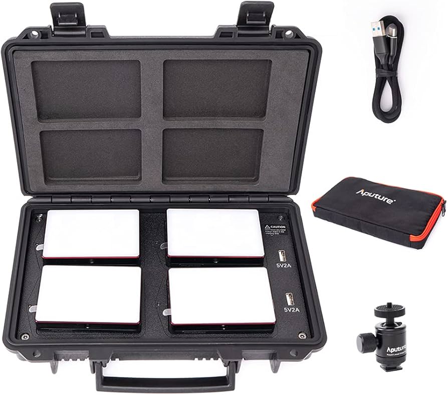 Amazon.com : Aputure MC 4-Light Travel Kit, 4 MC RGBWW LED On