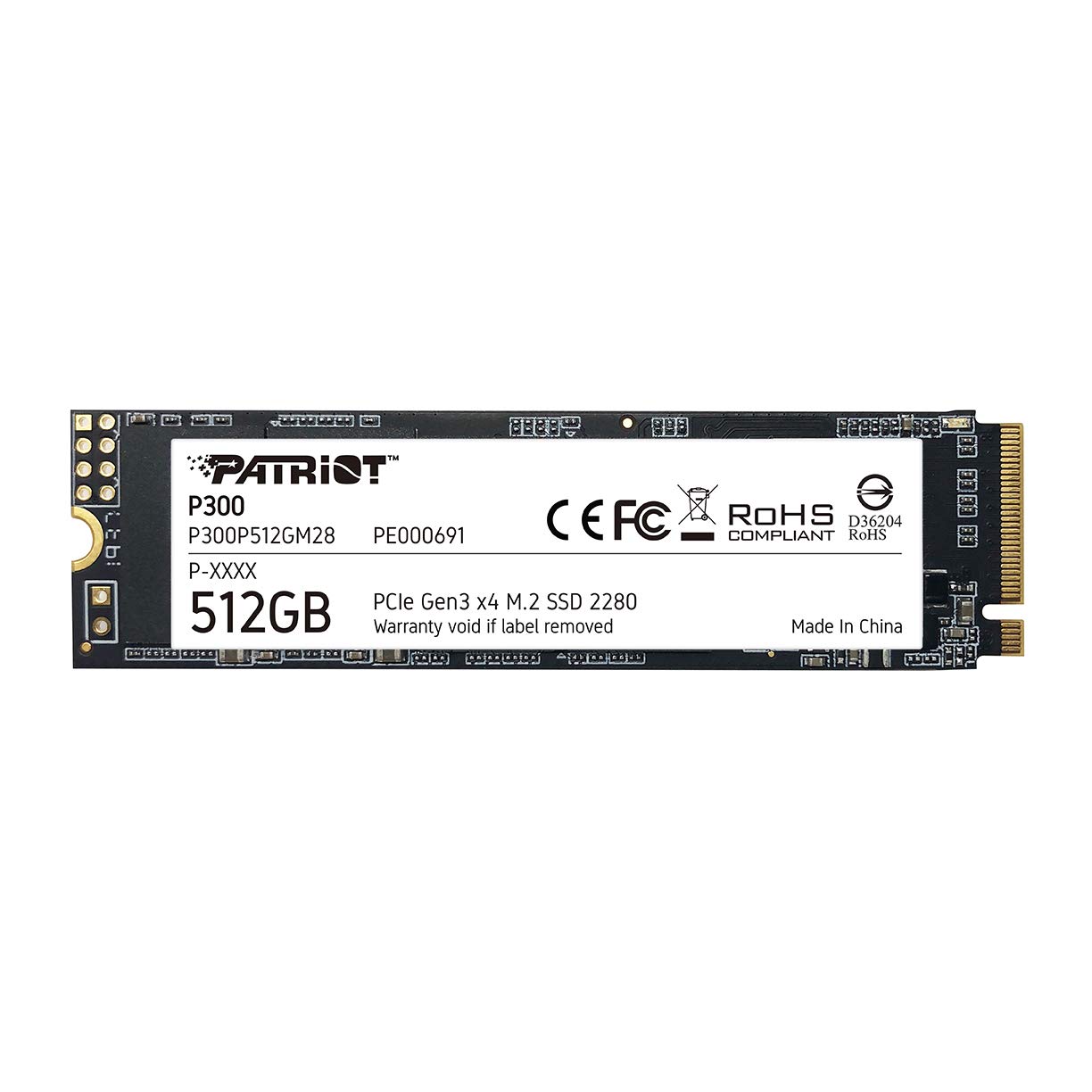 Amazon | Patriot Memory P300 512GB M.2 SSD 2280 NVMe PCIe Gen 3x4