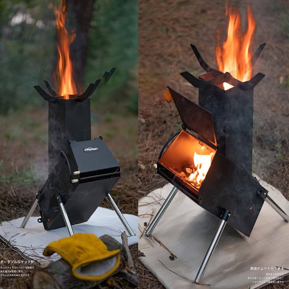Amazon | ロケットストーブ 薪ストーブ キャンプストーブ 焚き火台