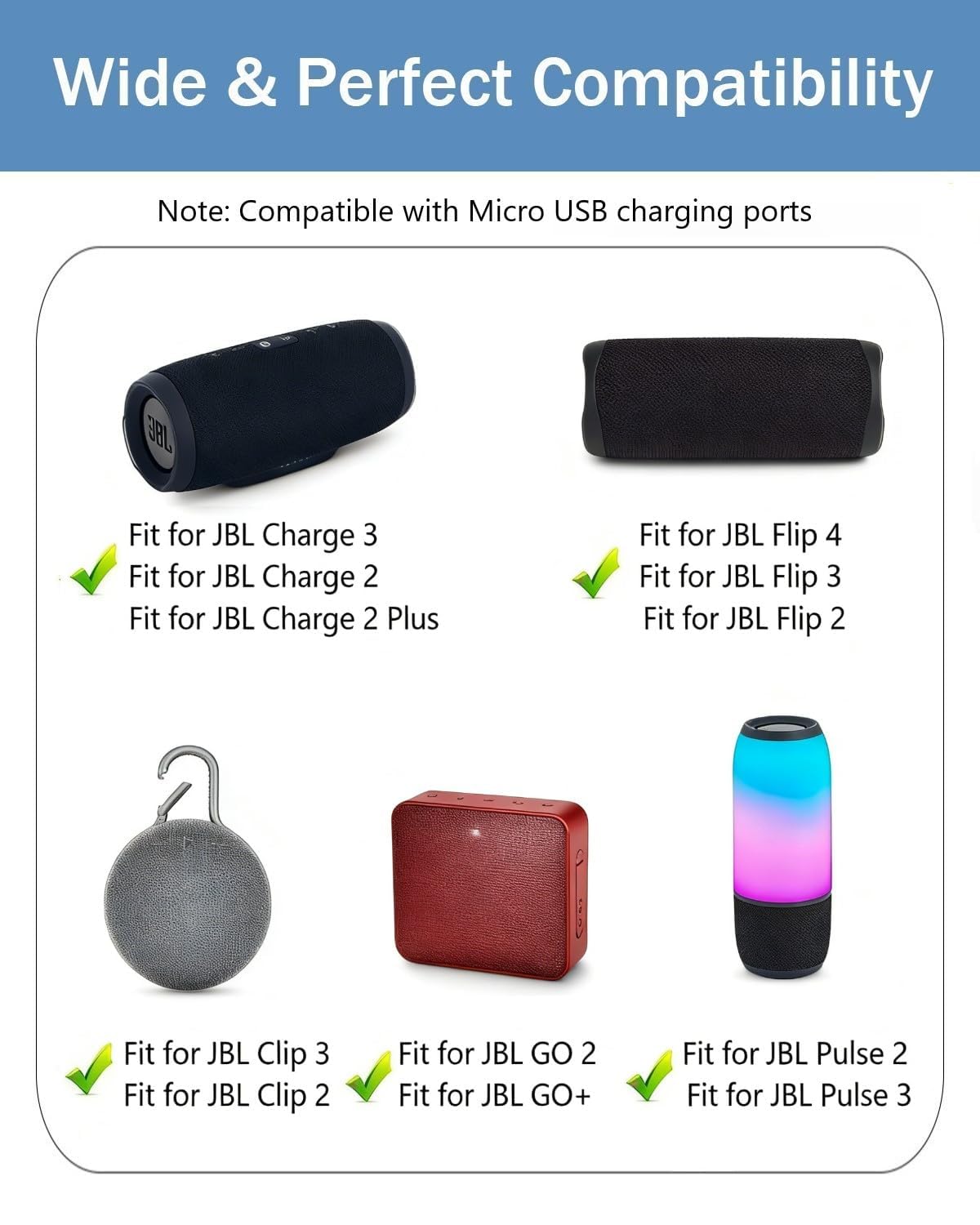 Amazon.co.jp: Superer JBL交換用 充電ケーブル JBL Clip3、Flip 4 3 2