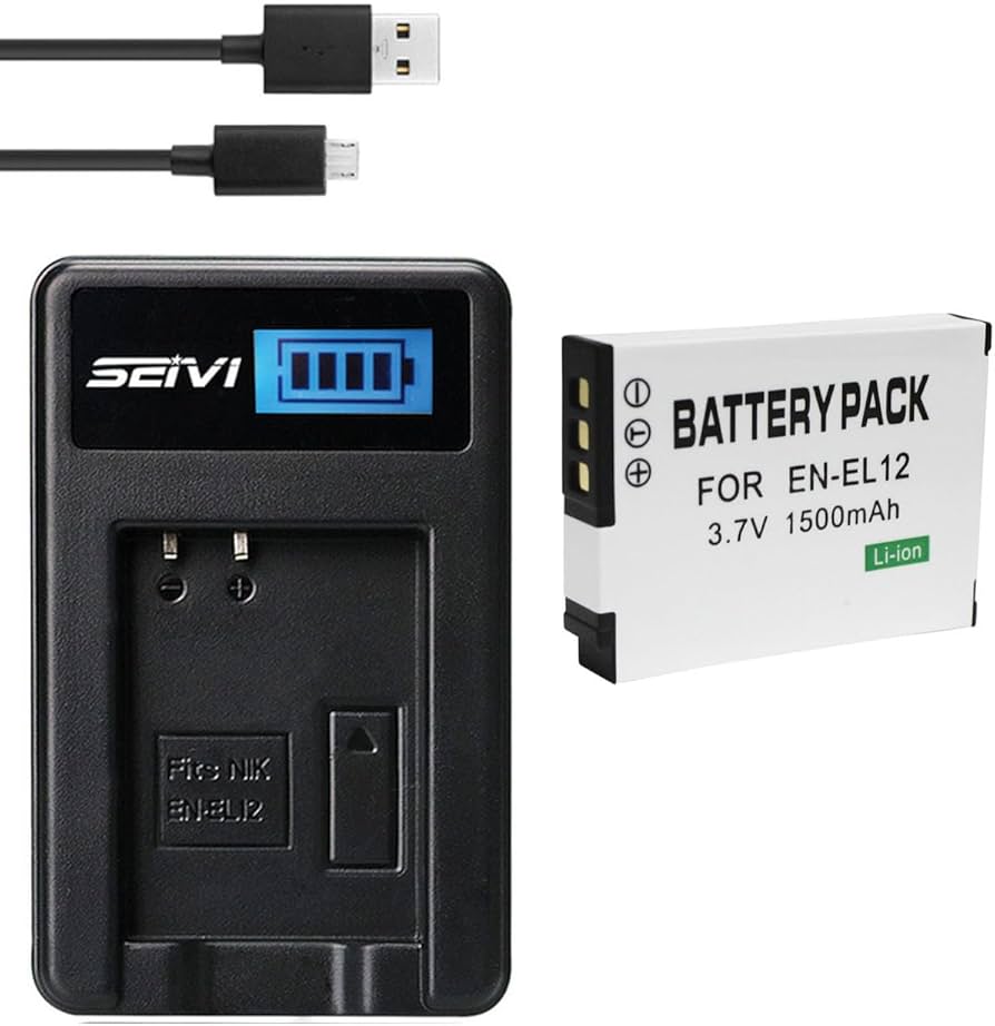 Amazon.com: BnvxR Battery + Charger for Nikon Coolpix S8000, S8100