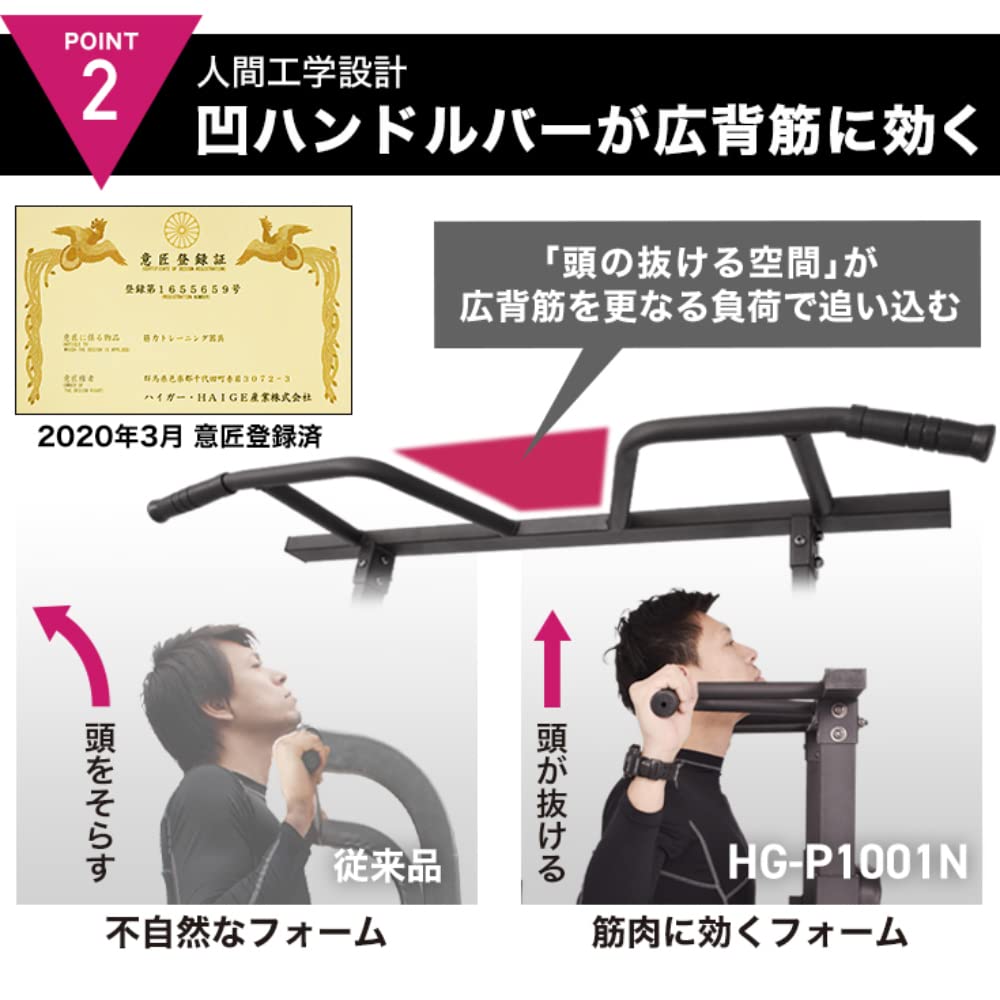 Amazon | HAIGE(ハイガー) ぶら下がり健康器 懸垂マシン 懸垂バー 懸垂