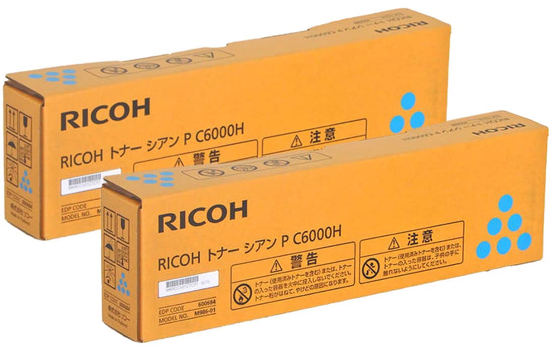 Amazon | リコー RICOH トナー シアン P C6000H 大容量 純正 2本セット