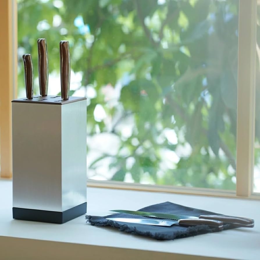 Amazon | 包丁スタンド【和 NAGOMI】「包丁:5本 鋏:1本 収納可」 縦