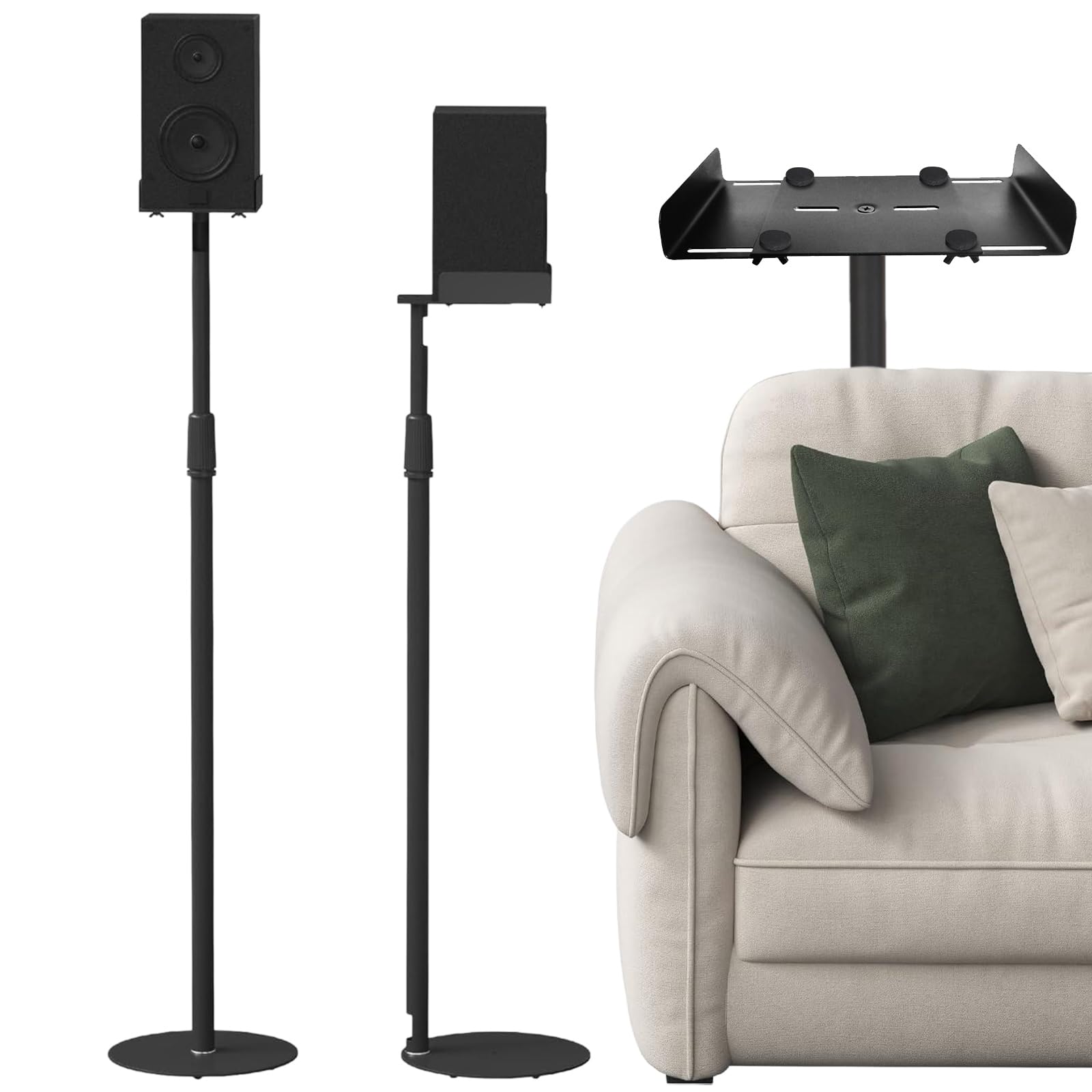 Amazon | aleawol スピーカースタンド 2台1組 高さ調整可能 75~140cm