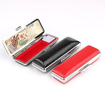Amazon | 印鑑ケース 超高品質 高級本革印鑑ケース 内側鶴亀 (M 13.5mm