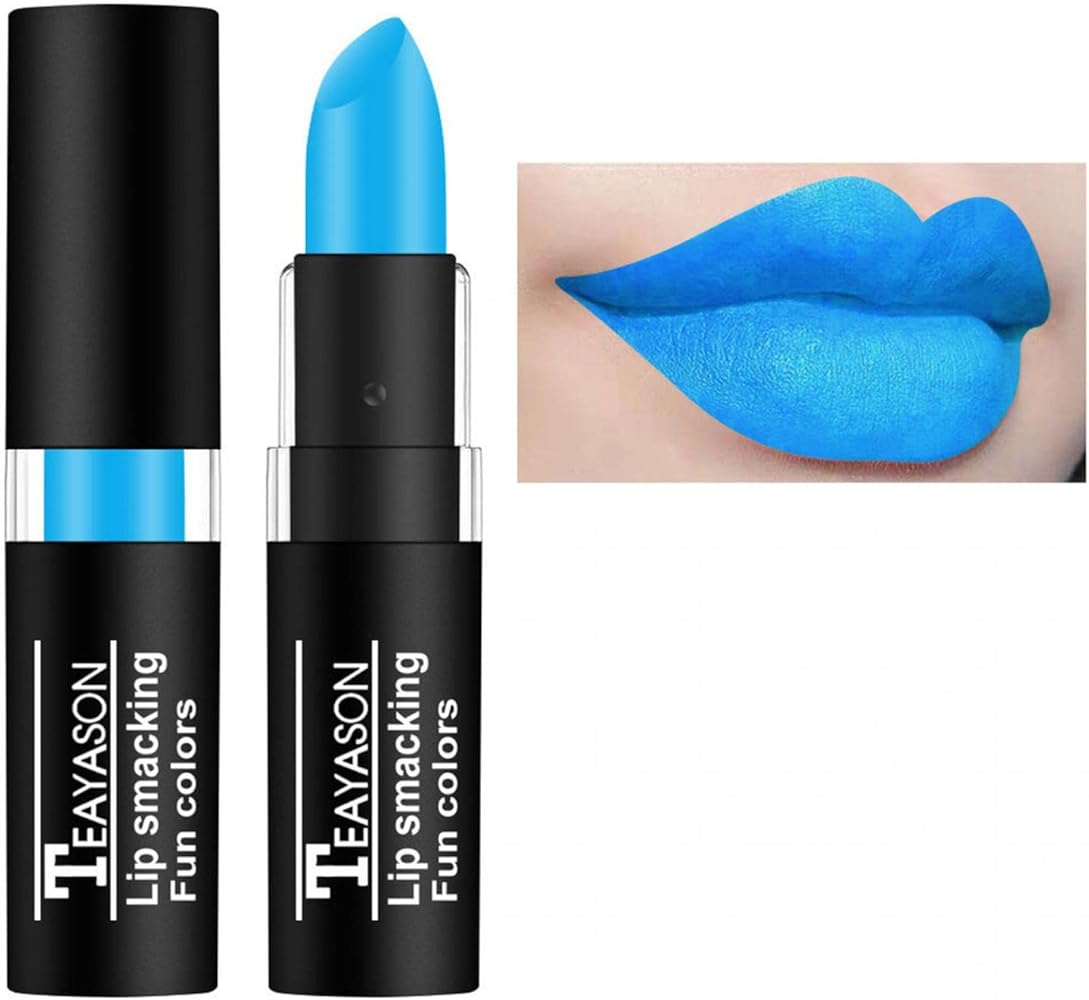 Amazon | 口紅 黒 紫 緑 青 コスプレ リップスティック カラー リップ