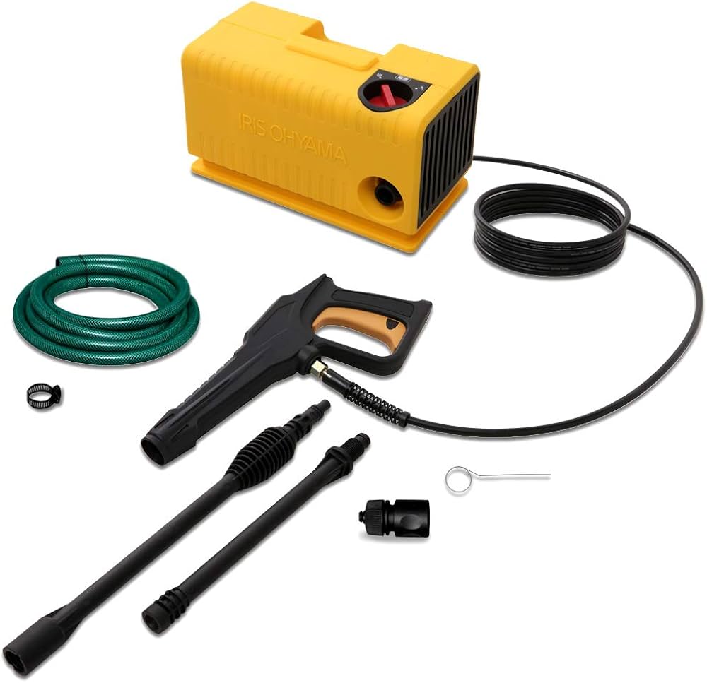 Amazon | アイリスオーヤマ 高圧洗浄機 コンパクトサイズ イエロー FBN