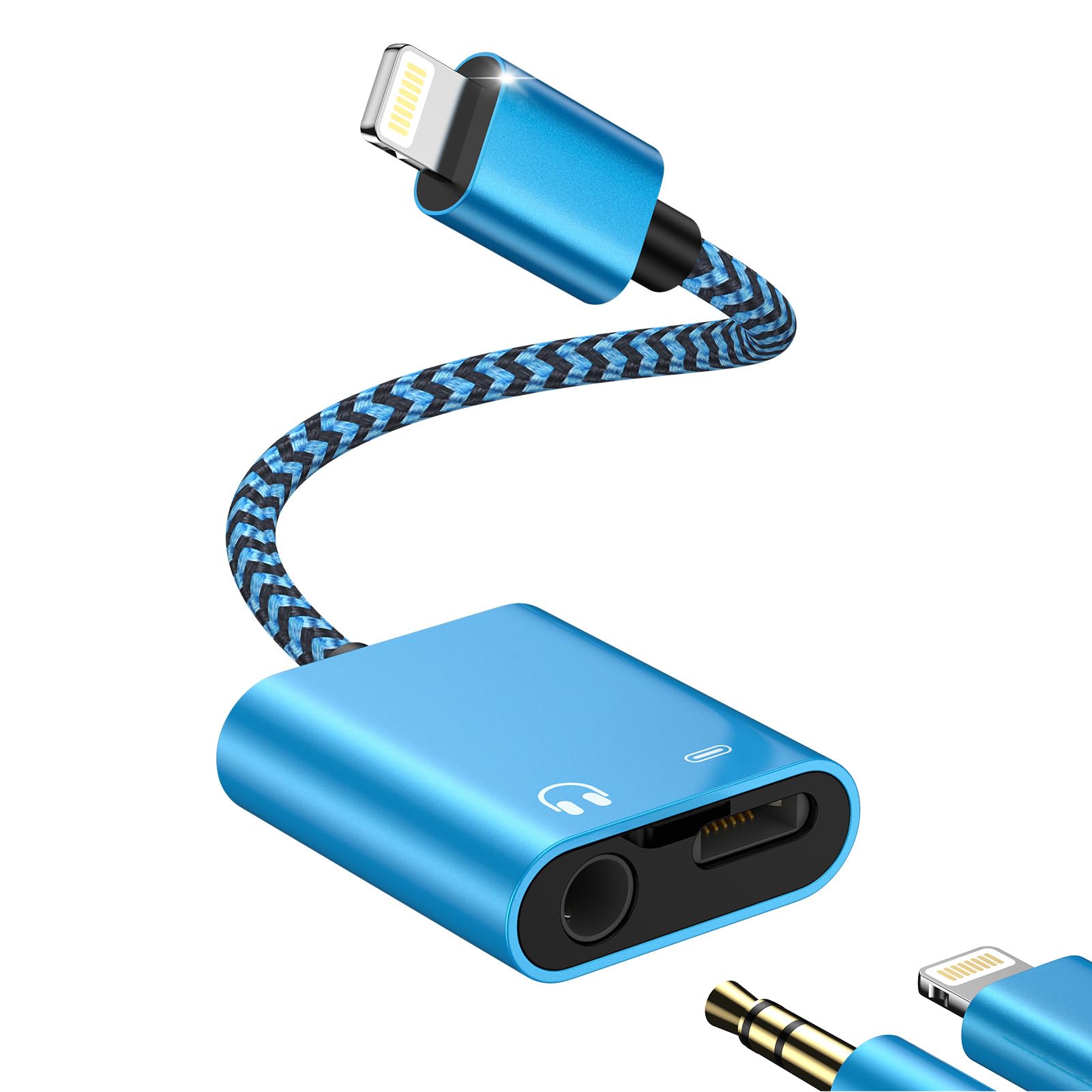 Amazon.co.jp: 2in1 iphone イヤホン 変換アダプタ 音楽+充電 同時