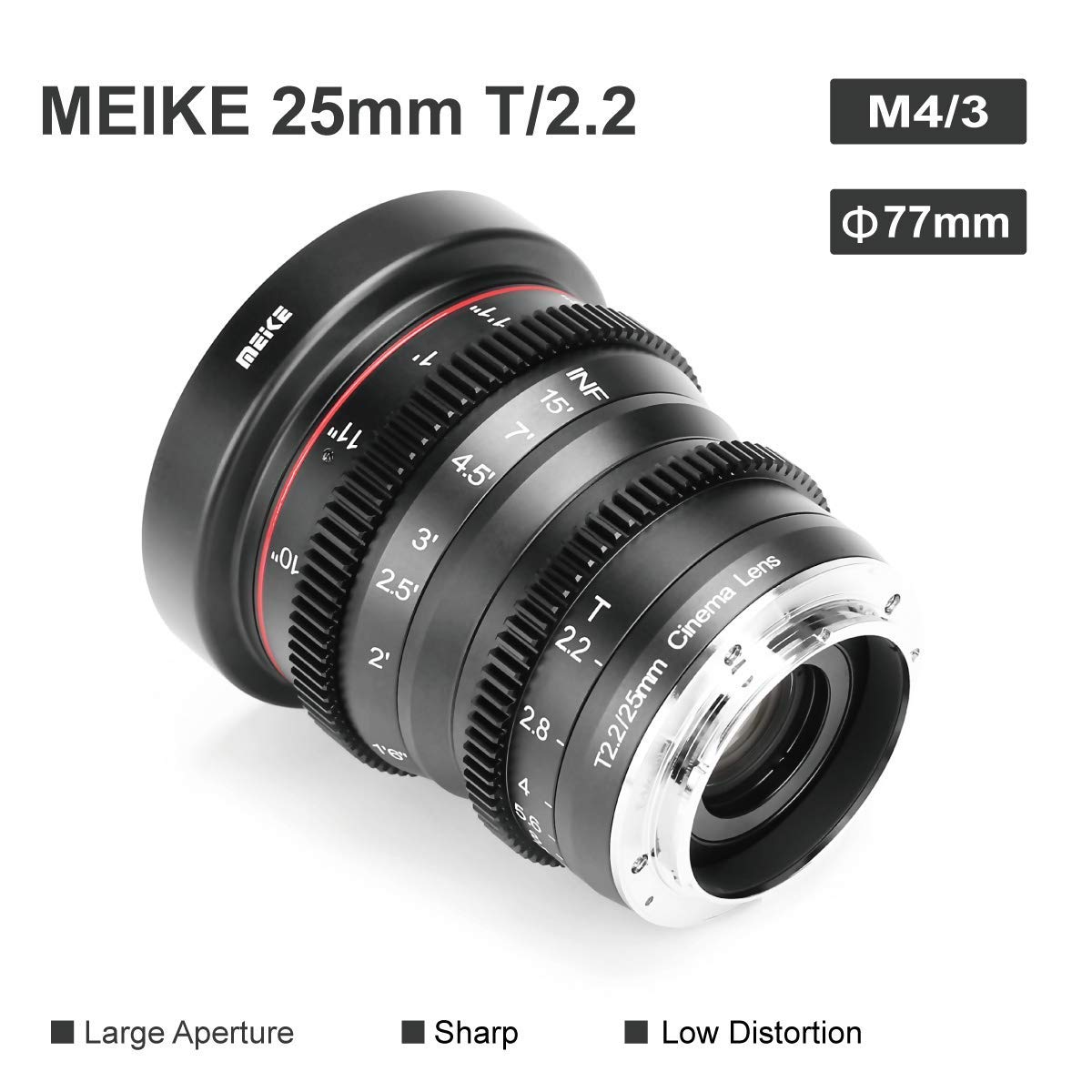Amazon.com : Meike 25mm T2.2 Large Aperture Manual Focus Prime Low