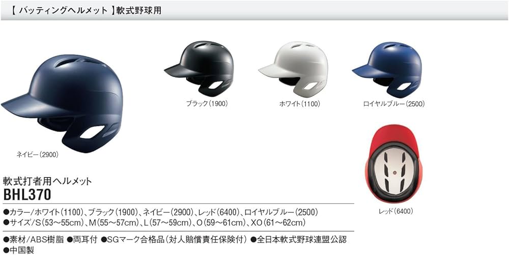 Amazon | ZETT(ゼット) 野球 軟式 バッター用 ヘルメット BHL370