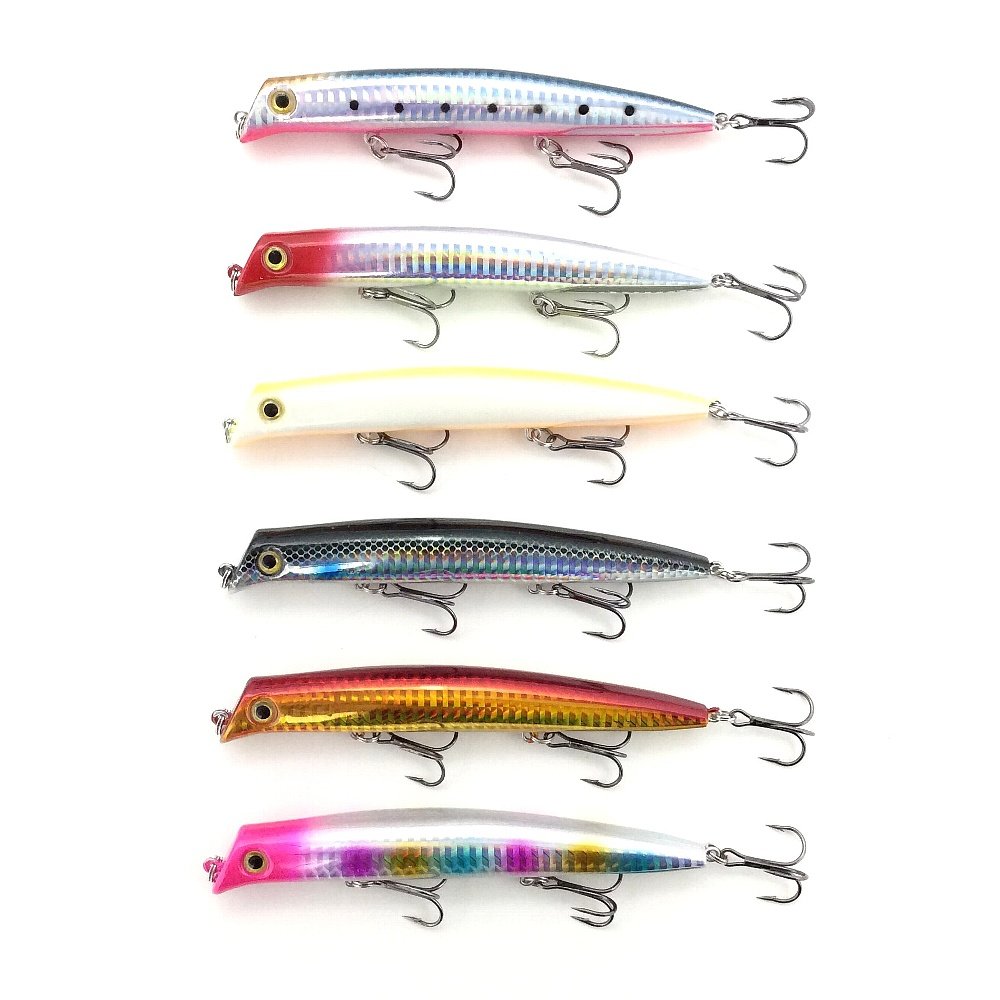 Amazon.co.jp: 【オルルド釣具】 リップレス 爆釣ミノー 12cm 18g 6色