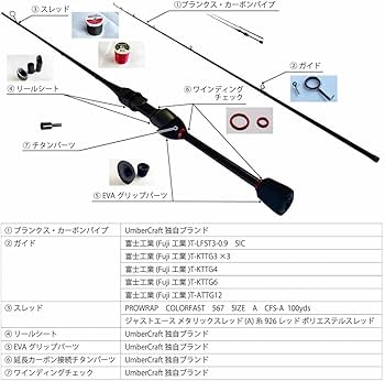 Amazon | アンバークラフト(umbercraft) アジングロッド メバリング