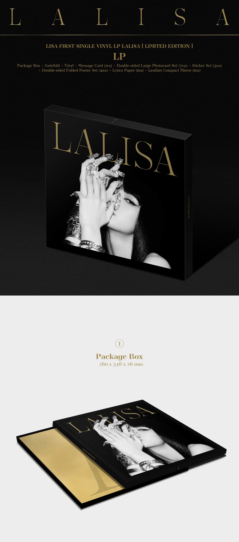 Amazon.com: KAKAO M LISA - LISA FIRST SINGLE VINYL LP LALISA+Extra