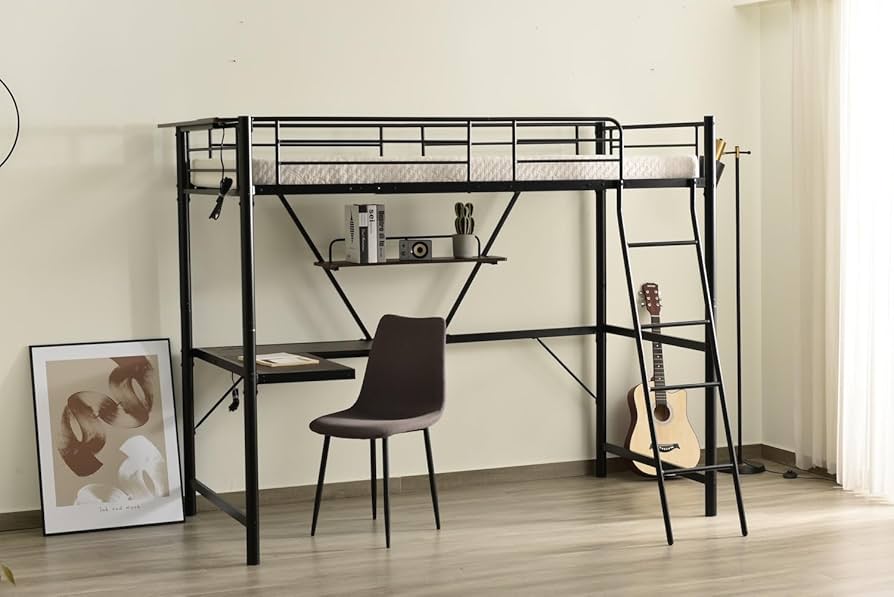 Amazon｜システムベット 宮棚 ロフトベッド シングル コンセント付き