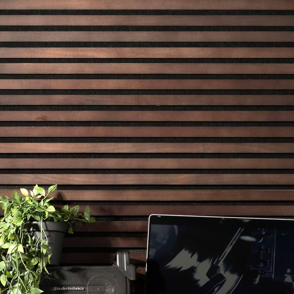 Amazon | TOMOYASU 吸音材 ウッドパネル sotto ダークブラウン 6枚入り