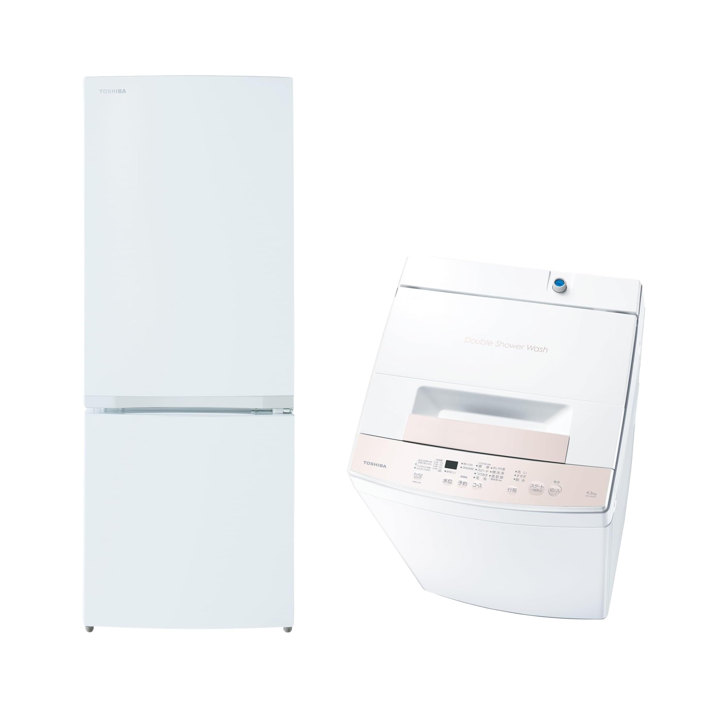 Amazon | TOSHIBA(東芝)【2点セット】冷蔵庫 153L+洗濯機 4.5kg GR