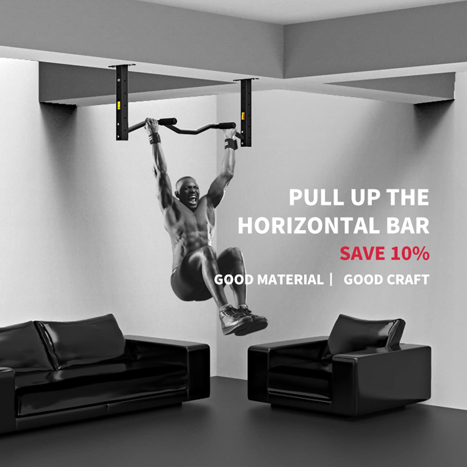 Amazon | 壁掛けプルアップバー98cm,天井取り付け可能なプルアップバー