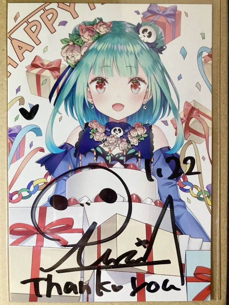 ホロライブ 常闇トワ 誕生日記念2020 直筆サイン入りポストカード 中古