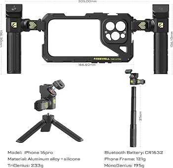 Amazon.com: Freewell Genius Rig Cage for iPhone 16 Pro - Tool-Free