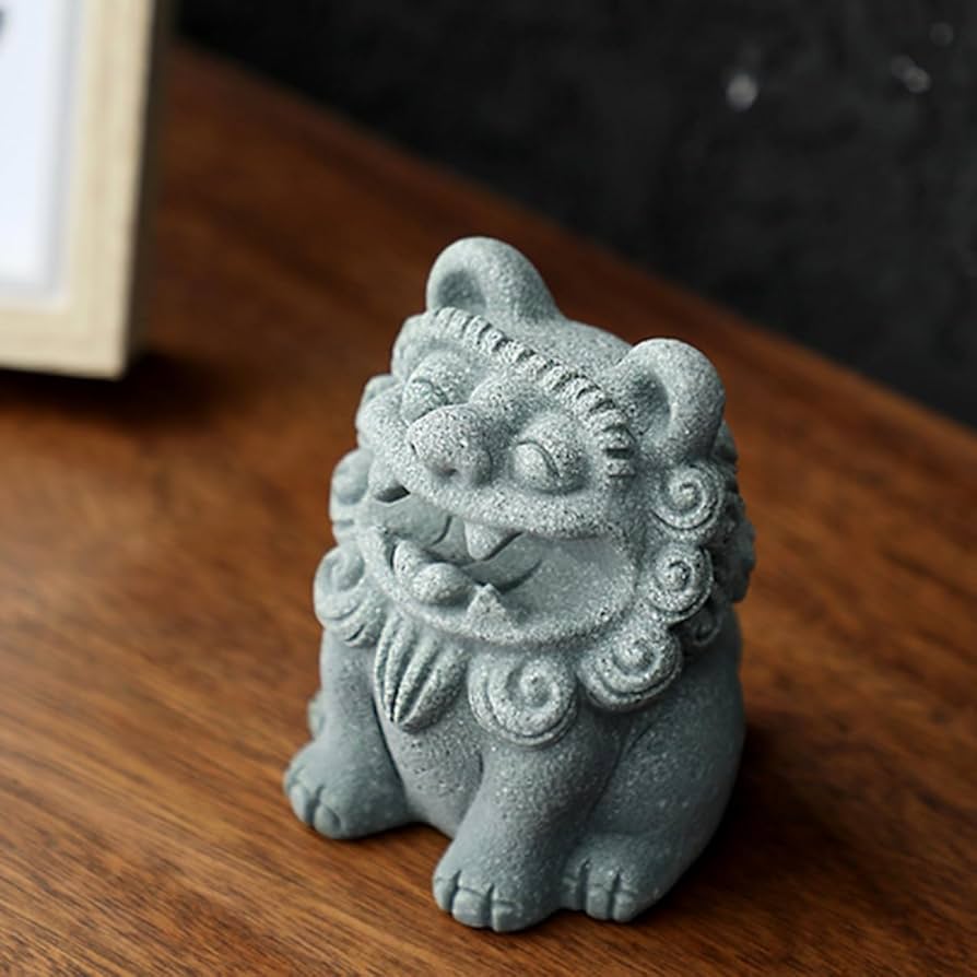 Amazon.co.jp: [dhiuebc] 風水 獅子 玄関 置物 ライオン 置物獅 神社