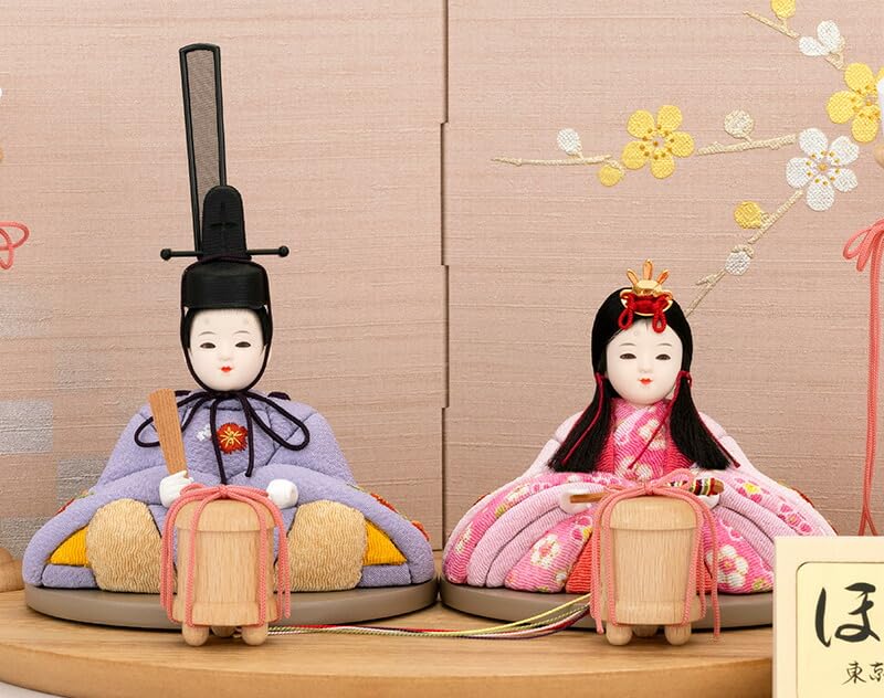 Amazon | 雛人形 久月 コンパクト ひな人形 雛 木目込人形飾り 平飾り